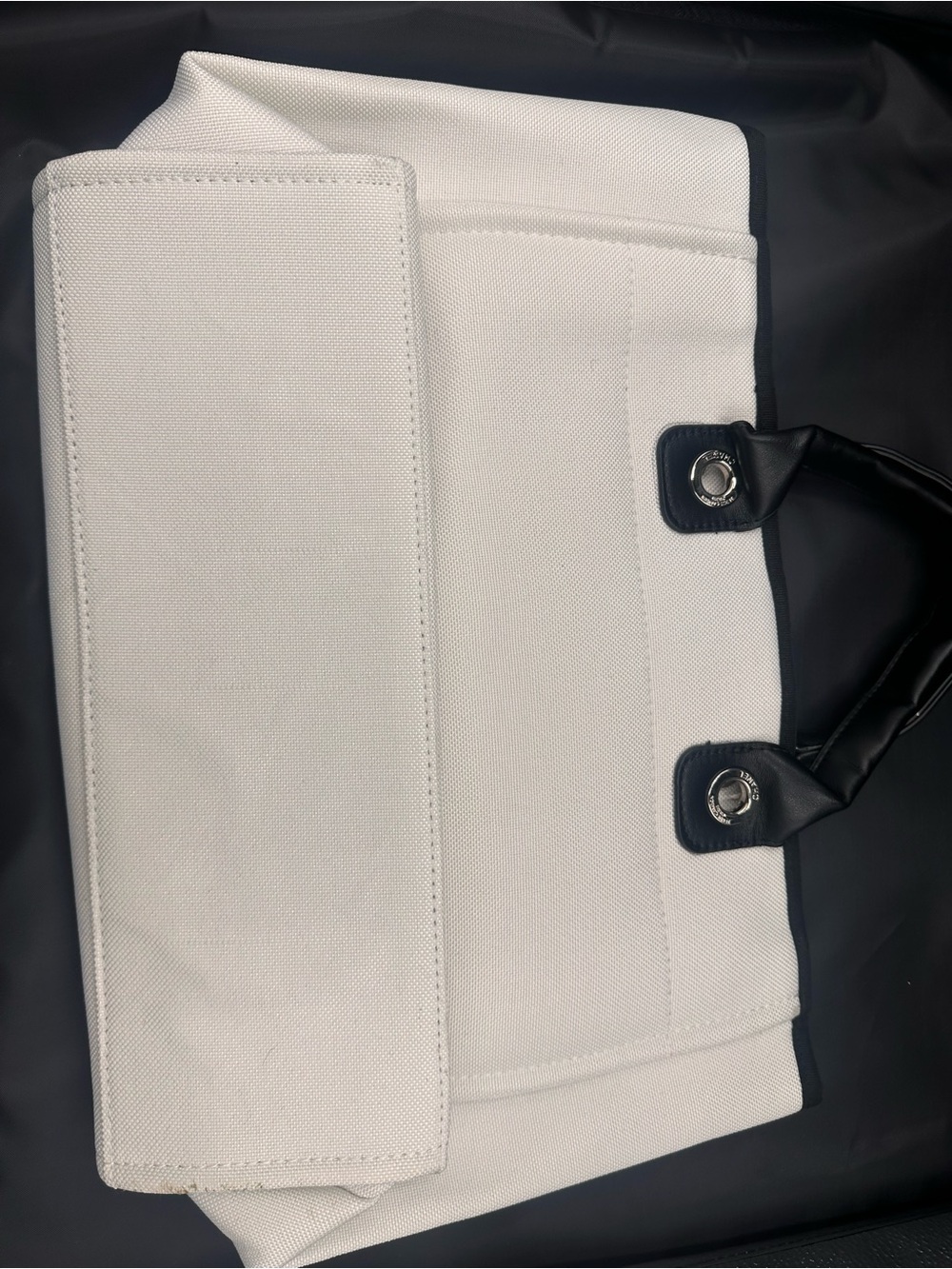 High quality inspo White and Black Canvas Tote Bag - Picture 3 of 12